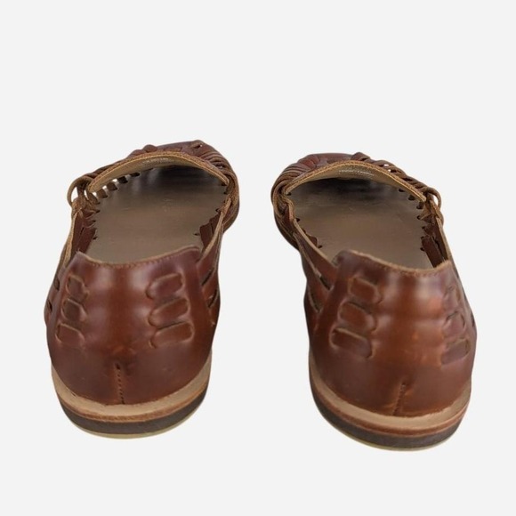 Nisolo Huarache Sandal 2.0 Brandy Handwoven Leather Memory Foam Size 7.5 - Picture 5 of 9